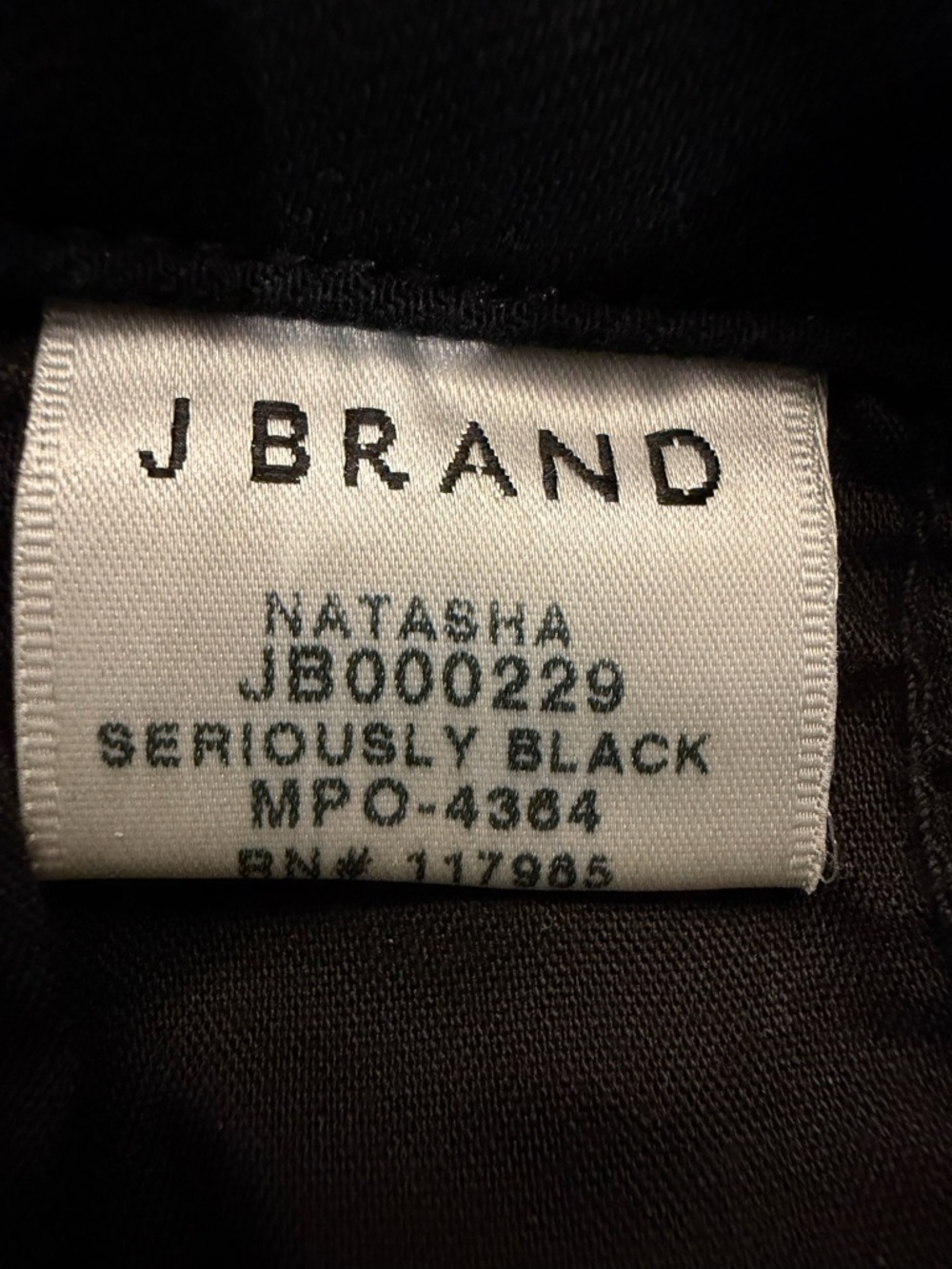 J Brand Natasha High-Rise Seriously Black Button-Front Jeans - Picture 6 of 6